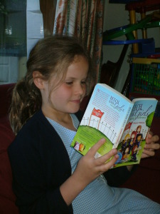 Girl reading Beech Bank Girls