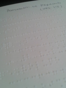 Christian book for young people in braille