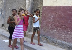 Girls walking down the road