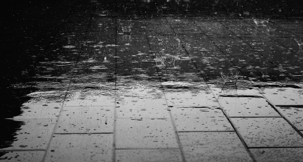 rain on pavement