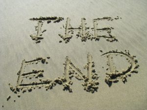 the end written in the sand