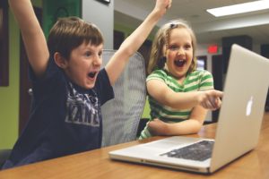 Children looking at laptop