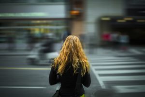 woman in street