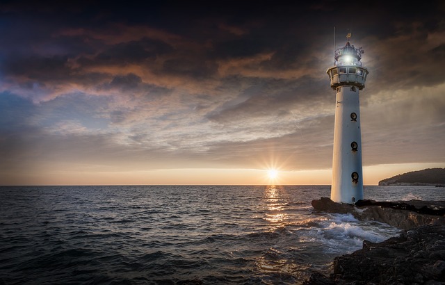 Lighthouse and sunset