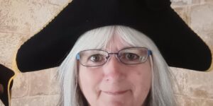 Janet Wilson in a museum